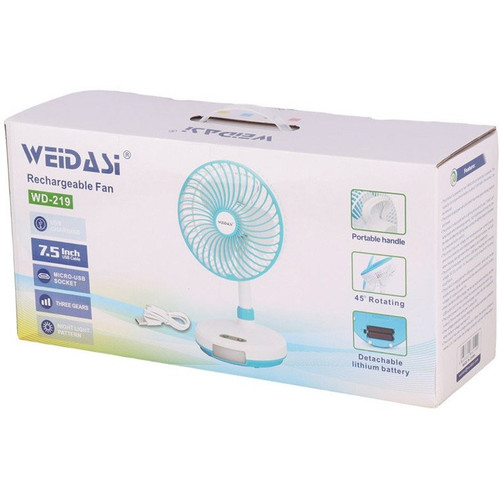 پنکه رومیزی شارژی ویداسی WD-219